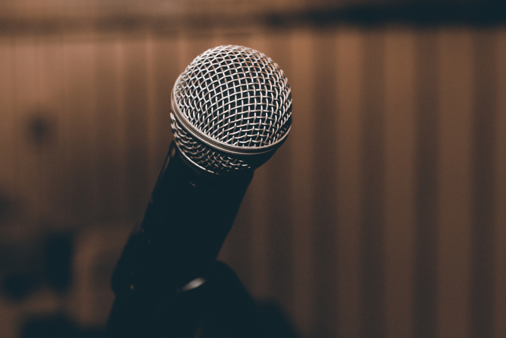 Closeup of a Microphone